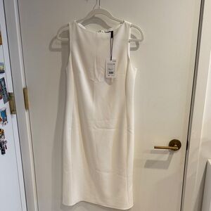 Theory Ivory Sleeveless Midi Dress